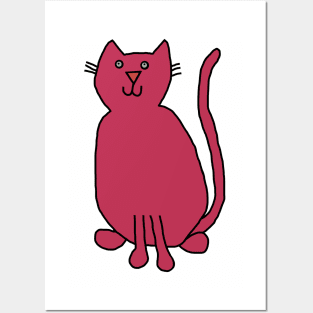 Viva Magenta Cat Color of the Year 2023 Posters and Art